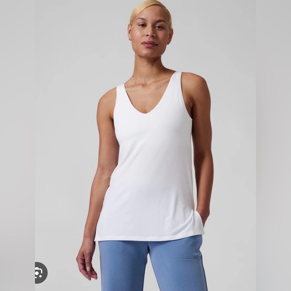 Athleta Essence Support Tank Top // White - Picture 1 of 6